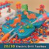 Kinder Elektrische Bohrmaschine Werkzeugkasten Bohrer Spiele 3D Werkzeug Spielzeug für Jungen Montessori Schraubenpuzzle Kind Rollenspiel Spielzeug Kindergeschenk