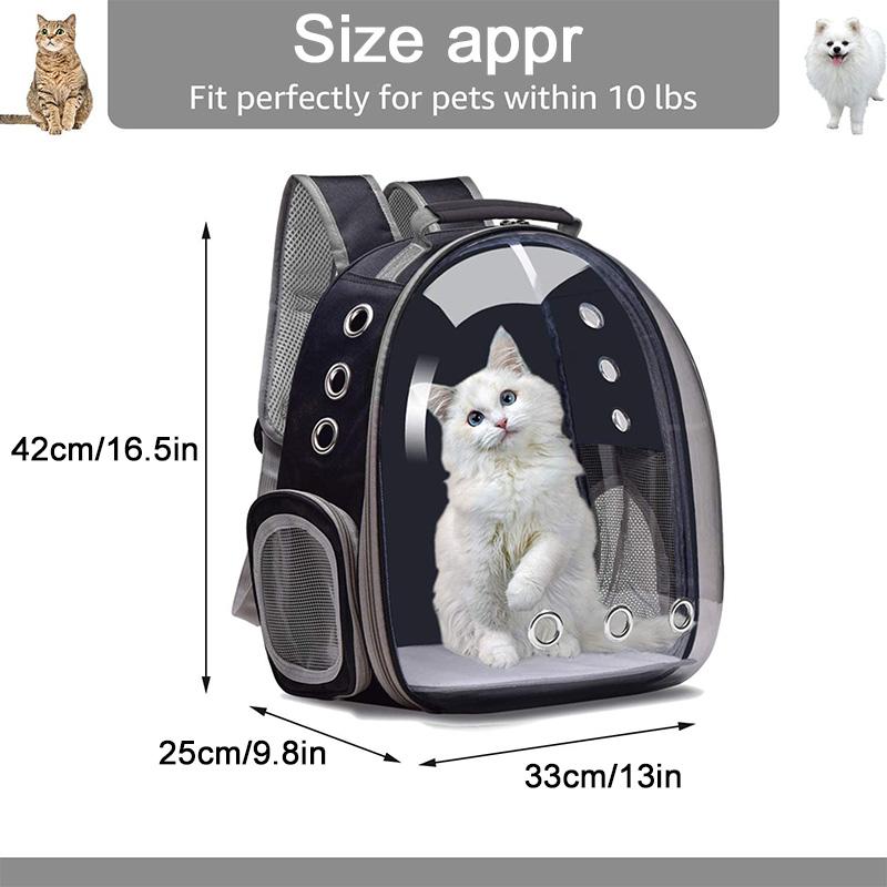 Cat Bag Cat Carrier Bag Outdoor Pet Shoulder Bag Carriers Backpack Breathable Portable Travel Transparent Bag for Small Dogs Cat