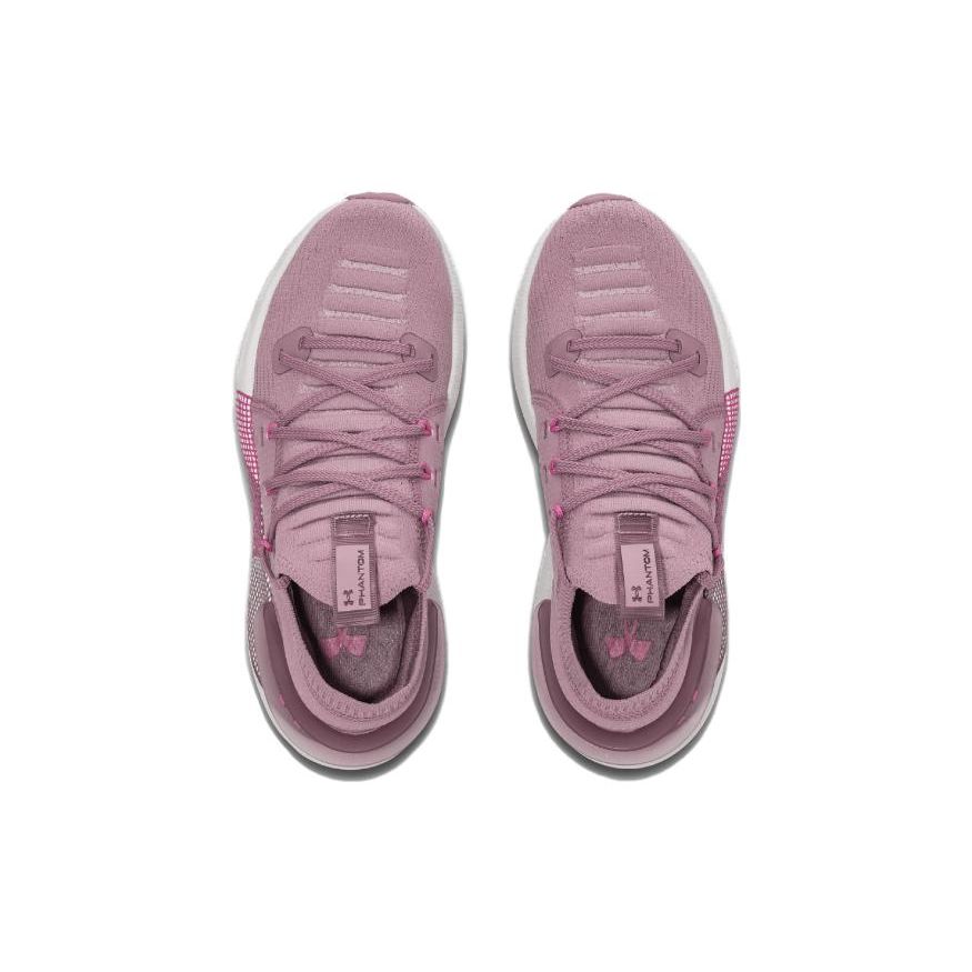 Under Armour HOVR Phantom 3 Lace-Up Low-Top Running Shoes Women sneaker Pink White 3025517-604