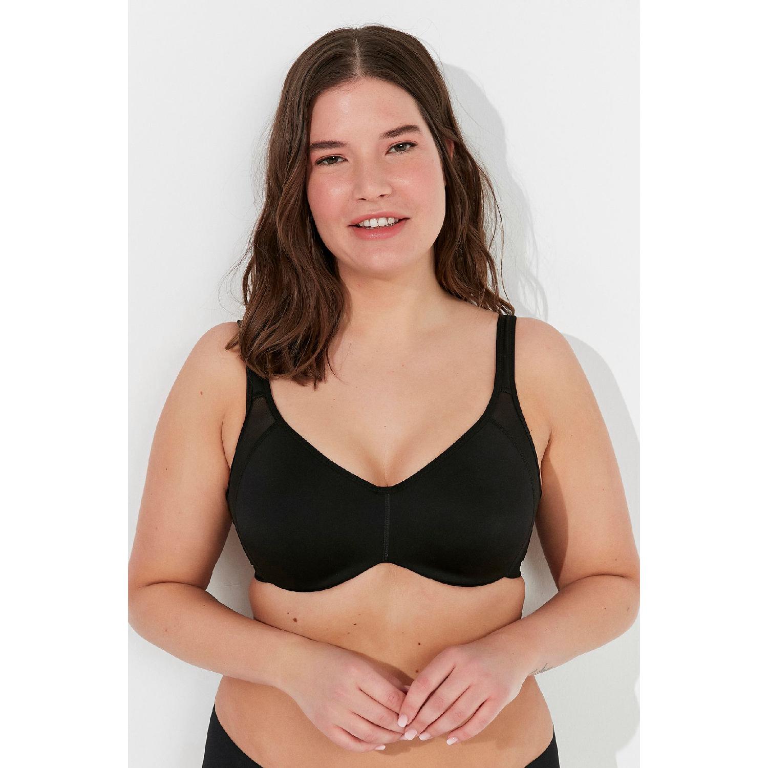 

Black Plus Size Supporting Underwire Bra 90D дубильна кора