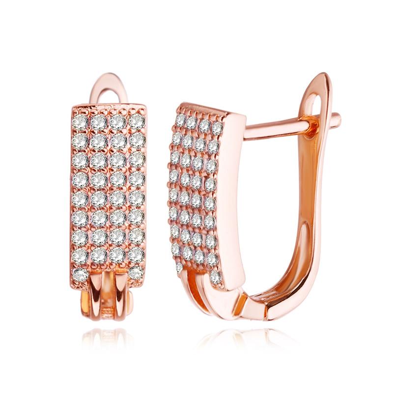 

Серьги-клипсы MINTHA, модные серьги-клипсы цвета розового золота, свадебные повседневные модные украшения, серьги с кубическим цирконием для женщин, свадебные серьги-клипсы A