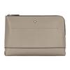 Soft Leather Series Hexagonal White Star Zipper Closure Shoulder Crossbody Storage Clutch Men Bags Earth-Gray 131240
