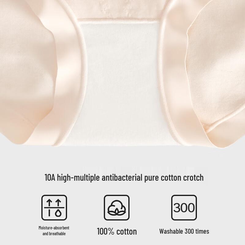 Audifen Women's Xinjiang Cotton Antibacterial Lace Briefs