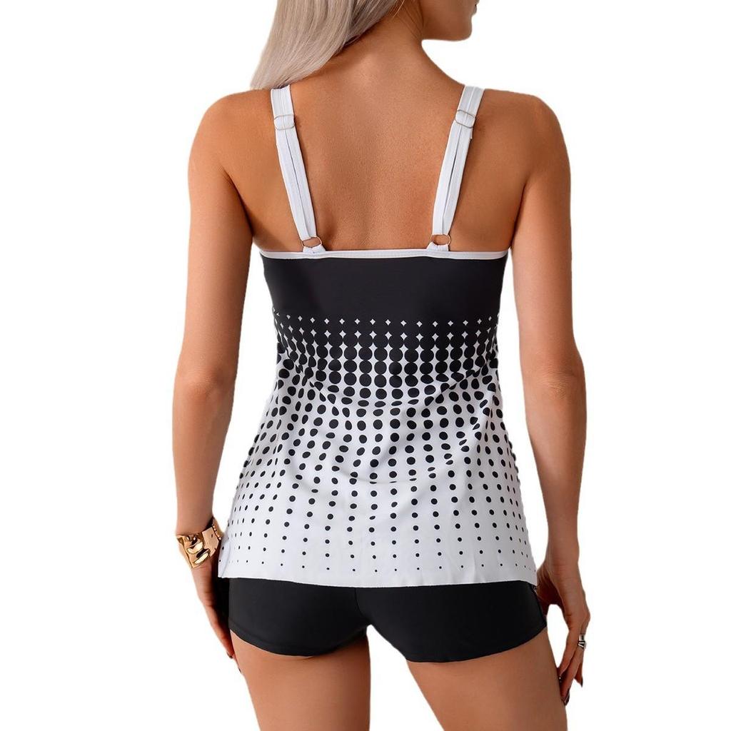 Strandurlaub Badeanzug Geteilter Badeanzug Damen Bademode Sexy Bikini Tankini Flache Vorderseite Badehose Feine Nähte In Einer Vielzahl von Farben Strandbekleidung