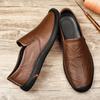 New Leather Shoes Men Classic Loafers Men Casual Shoes Breathable Walking Flats Walking Shoes Retro Outdoor Waterproof Moccasins