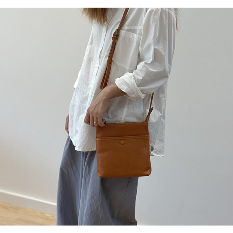 Johnature Small Bag Casual Mini Genuine Leather Phone Bag Versatile Women's Shoulder Crossbody Bags