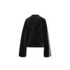 Adidas Originals Velvet Sweater Sports Short Round Neck Pullover Women Sweater Black ED4752