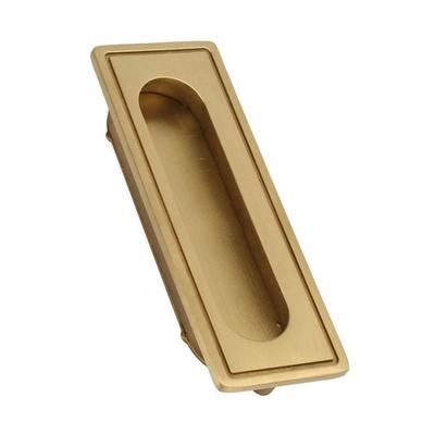 Brass Recessed Handle Flat Finger Pull Design With 2 Installation Screws Invisible Finger Pull 105x38x11.5mm Flush Pull Handle