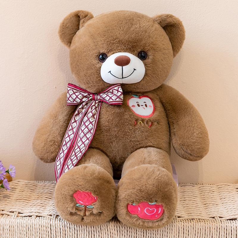 Cartoon Teddy Bear Plush With Fiber Cotton Filling And Unique Design For Love Gift