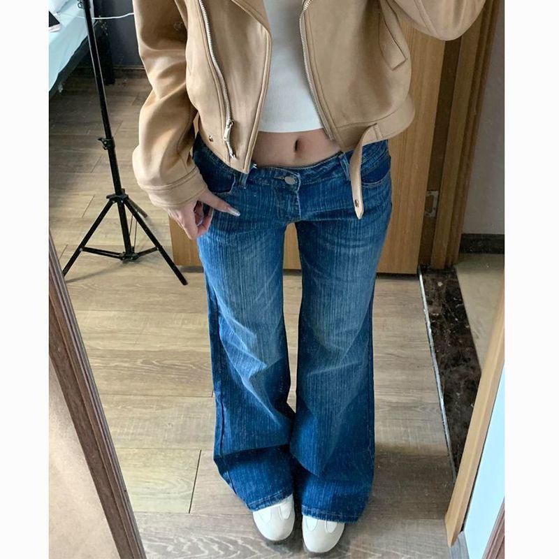 Women s Retro Micro-Flare Low-Rise Loose Slimming Jeans - Petite & Plus-Size Flare Pants Extra Large