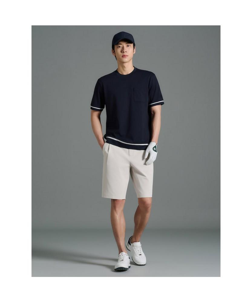 BEANPOLE GOLF Men'S Color-Blocked Round T-Shirt - Navy
