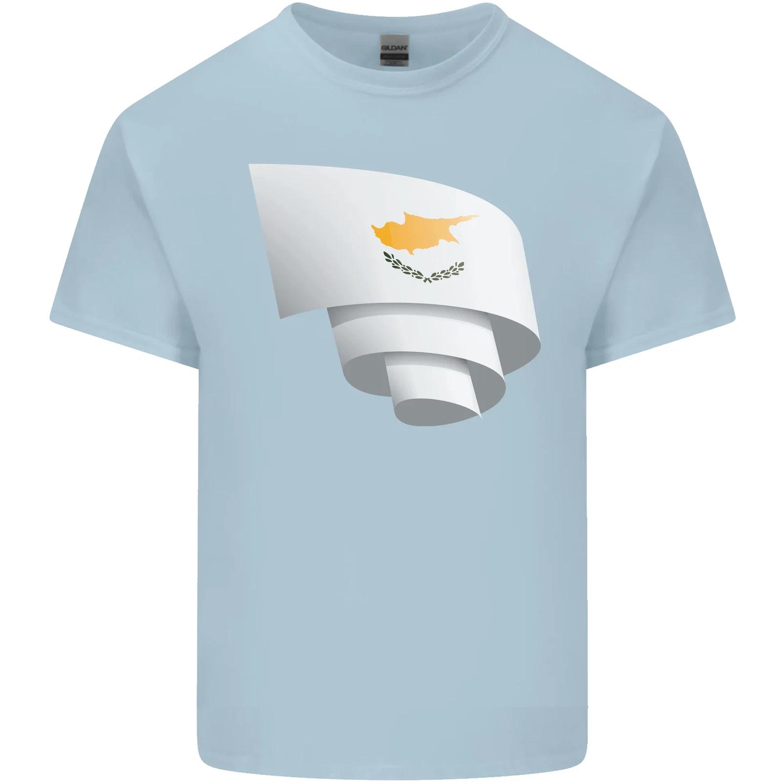 Curled Cyprus Flag Cypriot Day Football Kids T-Shirt Childrens S