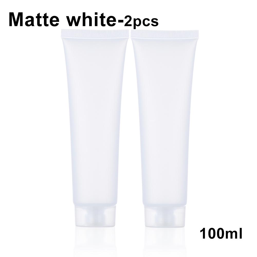 

2 шт. Дорожній розмір Порожній матовий прозорий тюбик Косметичний крем-лосьйон Шампунь Контейнери для лосьйону для ванни Багаторазові пляшки plastic