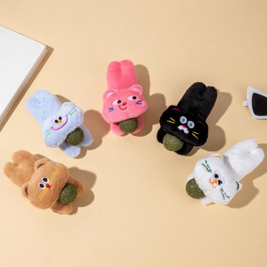 5Pcs Cat Catnip Ball Chew Toy Boredom Stress Relief Kitten Interactive Plush Doll Toy Indoor Pet Teething Cleaning Toy Pet Supplies