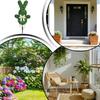 Bunny Topiary 35.4 Inches Easter Boxwood Plant Artificial Bunny Topiary with Ground Spike for Home Workplace Outdoor Porch