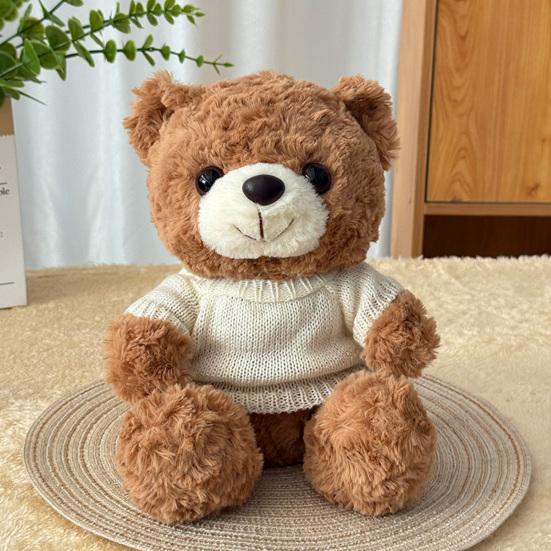Teddy Bear Plush Toy with Hoodie Soft Stuffed Animal for Christmas Gift Cartoon Huggable Plush Doll for Kids