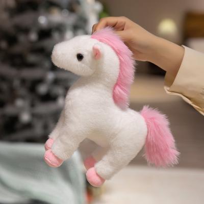 Color Pony Doll Plush Toy Simulation Pony Doll Rainbow Unicorn Ornament Dream Unicorn