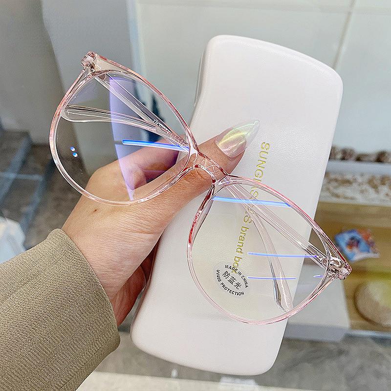 Transparent Computer Glasses Frame Women  Anti Blue Light Round Eyewear Blocking Glasses Optical Spectacle Eyeglass