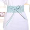 Breiter Spitzen-Taillengürtel für Damen Verstellbarer Blumenmuster-Korsett-Stil Taillenformer mit Bindverschluss Geeignet für Kleider und Tuniken