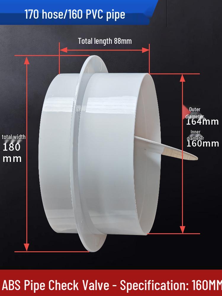 Bathroom Heater Exhaust Fan PVC One-Way Odor Backflow Valve