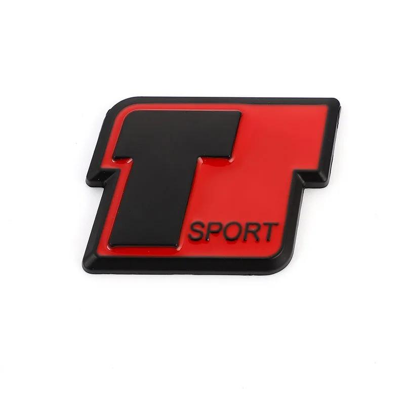 Car Sticker T Sport Stickers Emblem Badge Rear Trunk Decals for Toyota RAV4 Corolla Prado Tundra Highlander Hiace Venza Camry GO8