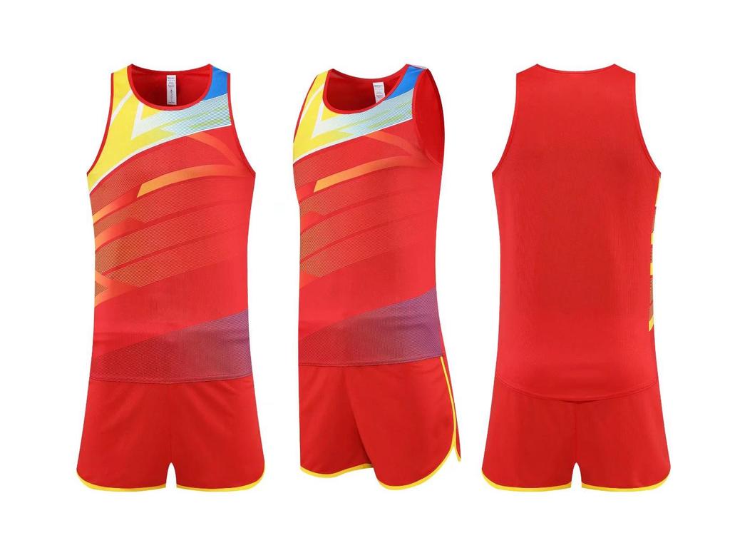 Men's and Women's Track & Field Sportswear: Student Training & Competition Running Vest Set