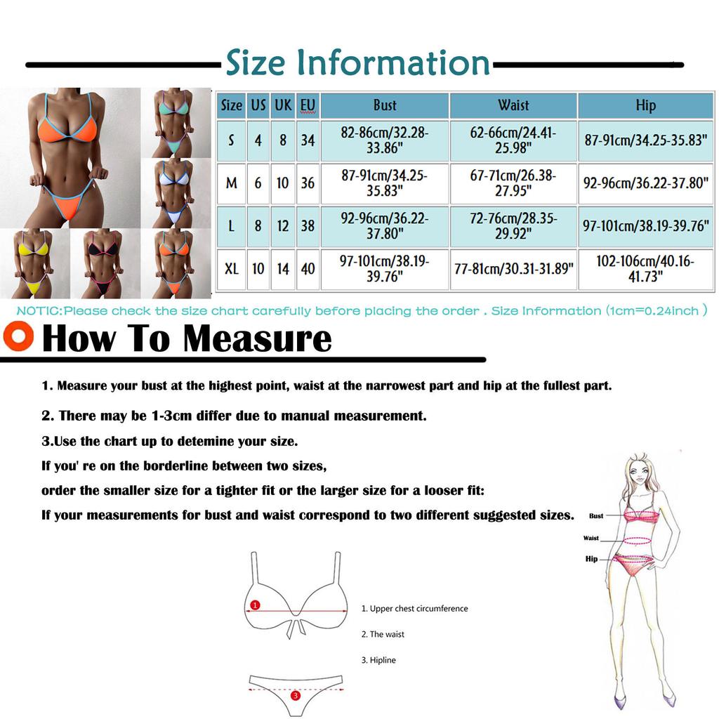 Women's Two Piece Bikini Set Triangle Top Adjustable Straps Low Rise Bottom Swimwear Beachwear Summer Outfit