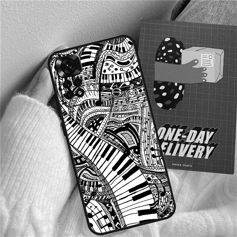 Piano Keys Musical Funda For Xiaomi Redmi Note 13 Pro 14 9 10 11 12 9S 10S 11S 12S Redmi 13C 10C 12C 14C Case