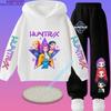 2026 New Children's Popular Anime Print Spring/Autumn Casual Hooded Sweatshirt + Sports Pants 2-Piece Set