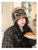 Unisex Retro Argyle Knit Beanie - Warm, Color Block Wool Hat for Big Head Sizes, Perfect for Fall and Winter