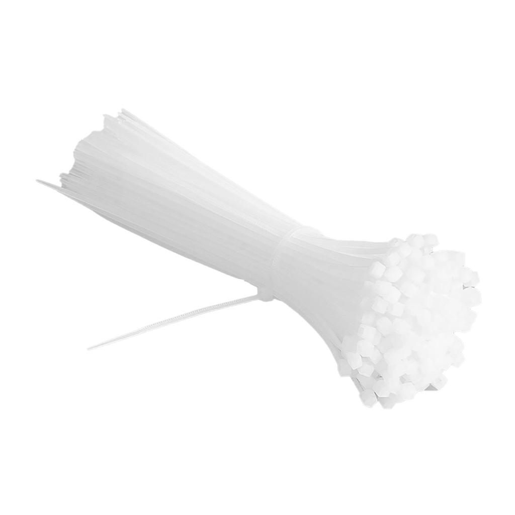 1000Pcs White Nylon Cable Zip Ties Set Thickened Safe Non Slip Practical Heat Resistant Wire Ties Kit Width 1.8mm