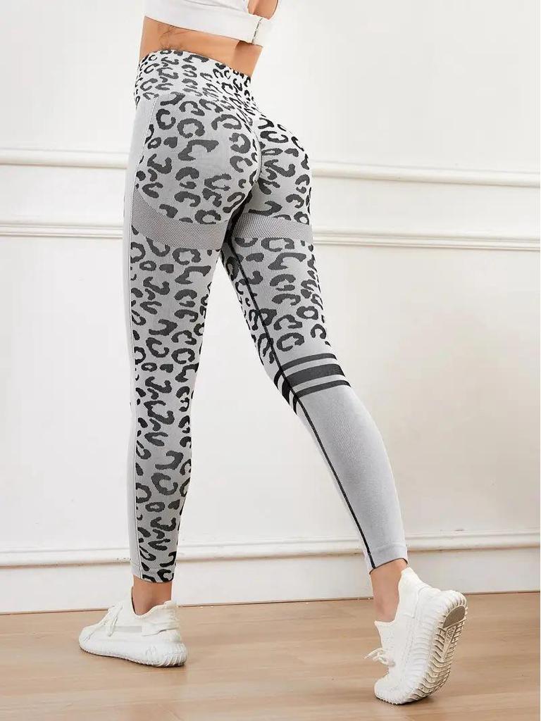 European & American High Waist Seamless Knit Yoga Pants – Hip Lift & Tummy Control Sportswear for Running & Training