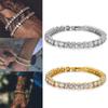 New Luxury Shiny Diamond Inlaid Rhinestone Hip Hop Link Chain Bracelet
