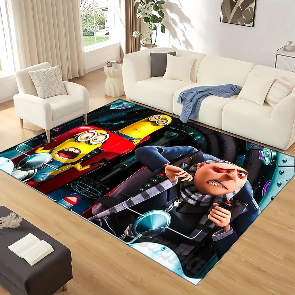 Minions Cartoon Carpet Rug for Living Room Bedroom Home Sofa Decoration,kids Play Non-slip Floor Mat Christmas Gift