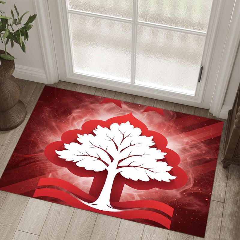 Nottingham Forest Design Kristall Samt Teppich Gemütlich Nicht?Rutschfester Teppich mit Aufdruck für Schlafzimmer Wohnzimmer Eingang