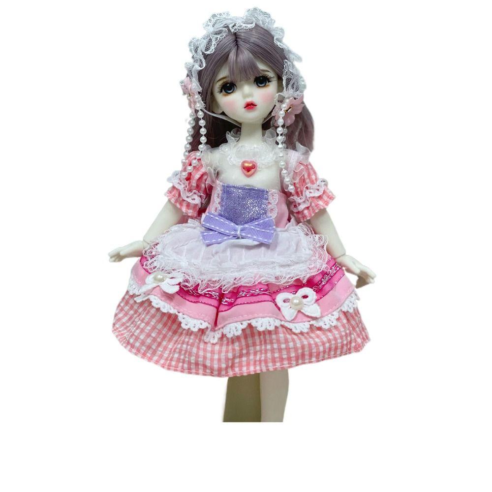 Lorita 1/6 BJD Doll Clothes with Headwear Toy Accessories Fashion Girl Birthday Gift  Children
