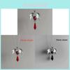 Gothic Baroque Ruby Crystal Necklace With Winged Pendant For Women