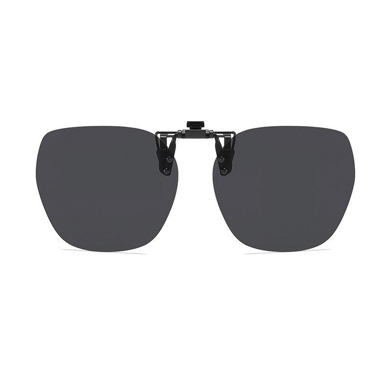 

DMSYTHT Неполяризованные солнцезащитные очки с откидными клипсами для очков для близорукости, Ретро квадратные стеклянные клипсы для солнцезащитных очков