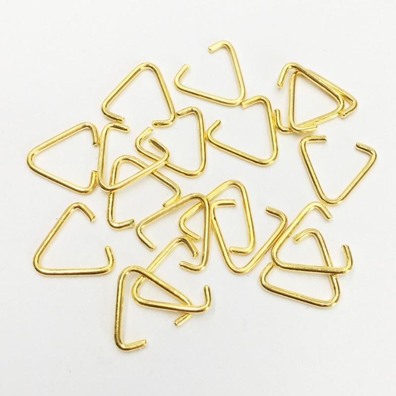 100 Pieces Alloy for Triangle Open Jump Ring Split Ring Connector Clasp Hook DIY Findings For Jewelry Making Accessories