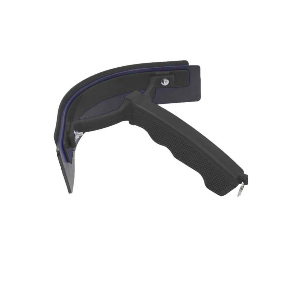 Horse Grooming Tool Sweat Scraper with Leather Edge Durable Plastic Handle Equine Cleaning Tool for Removing Excess Water and Sweat from Horse Coat
