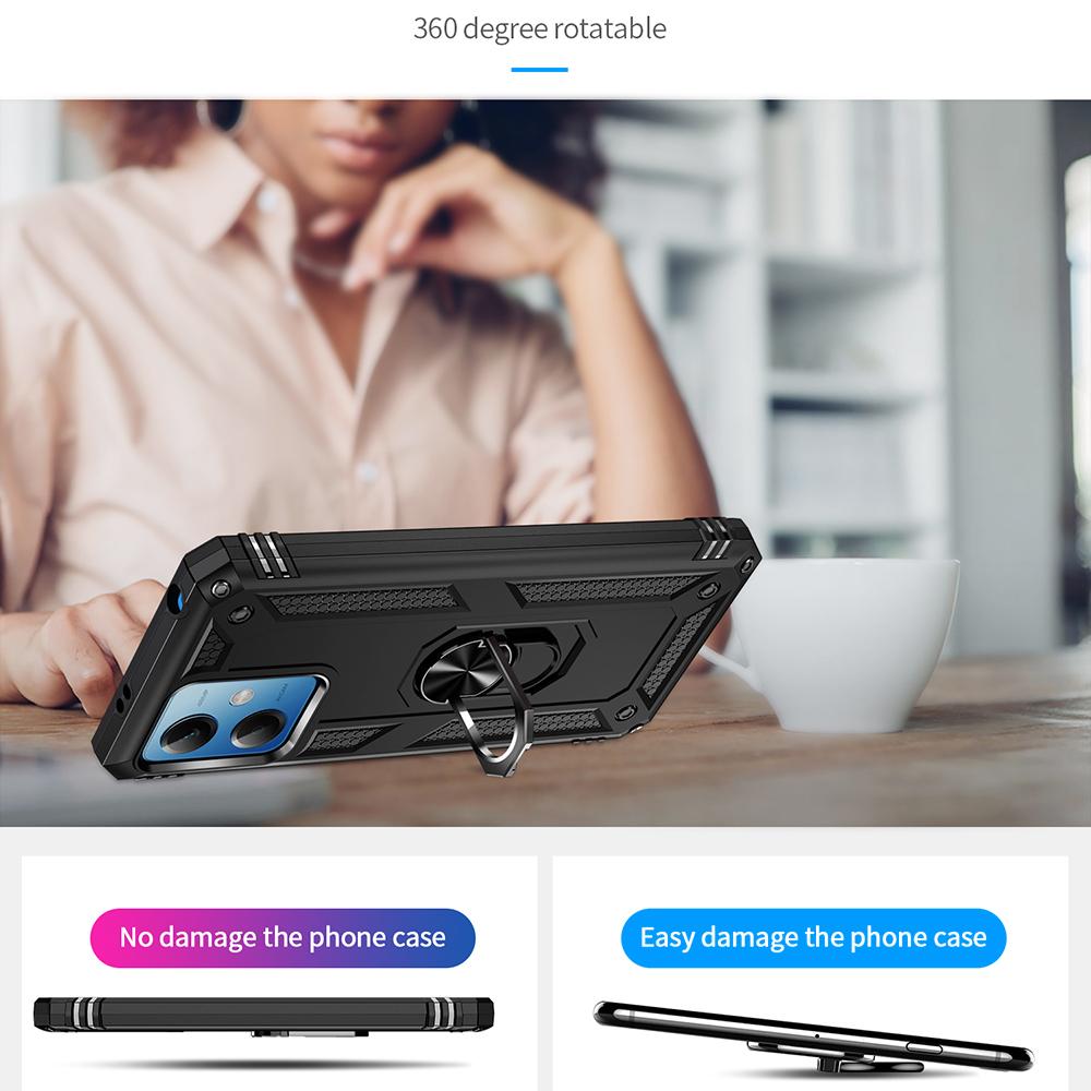 For Xiaomi Redmi Note 12 5G (Global)/(India)/(China)/Poco X5 5G Ring Kickstand Phone Case TPU+PC Cell Phone Cover