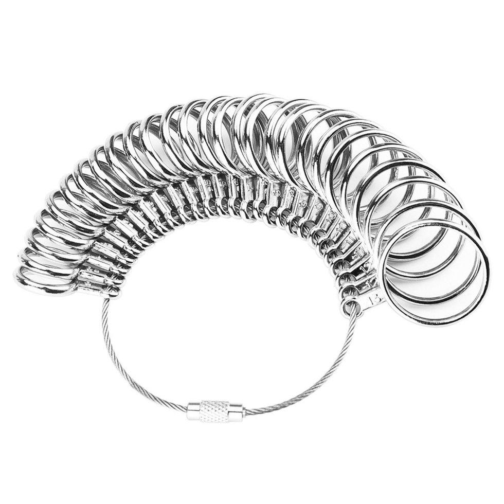 Buy BOptional Standard Metal Finger Ring Gauge Sizer Jewelry Size Measuring Tools BT at