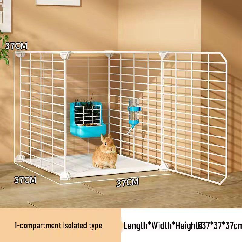 Large Indoor Rabbit Cage with Toilet, Splash-Proof and Secure for Guinea Pigs and Dwarf Rabbits