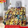 3D Retro Saint Seiya Anime Cartoon Flannel Blanket Soft Cozy Sofa Bed Travel Blanket Child Birthday Gift Custom Blankets