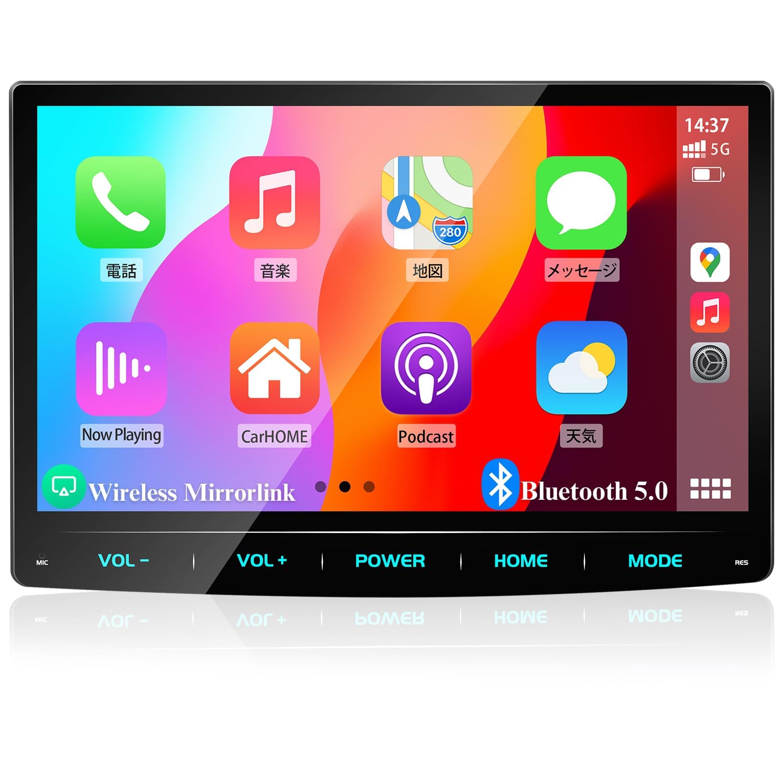 

PORMIDOAUTO Display QLED LCD Panel Android Compatible with Apps Like and Bluetooth Music and Japanese FM Steering Wheel and Backup Camera Technical чёрный