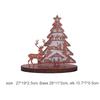 Wooden Christmas Tree Shape Ornaments Luminous Design New Year Easter Ativity Advent Scene Decor Handcrafted Elk Tabletop Decor