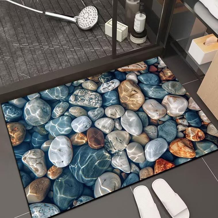 Diatomaceous Earth Non-slip Quick-dry Bathroom Mat – Water Absorbent & Dirt-resistant