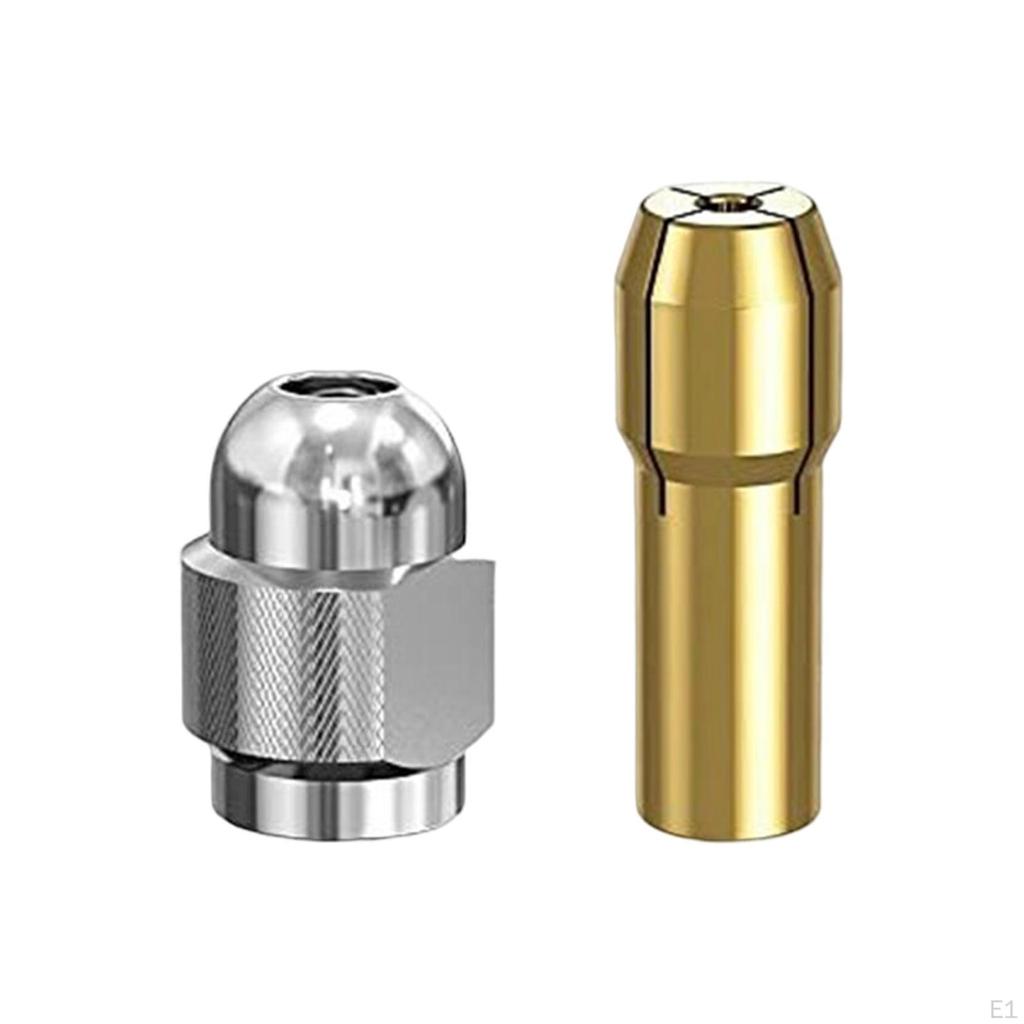 8Pcs 4485 Brass Collet and 2Pcs Nut Set Rotary Tool Accessory ,0.8mm, 1.2mm, 1.5mm, 1.8mm, 2.0mm,