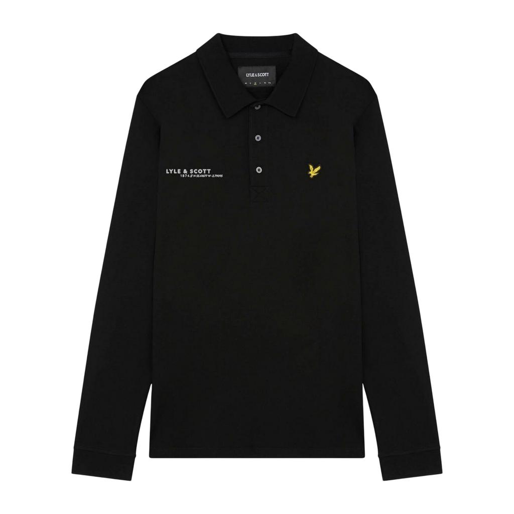 Lyle & Scott Mens Co-Ordinate Print Logo Long-Sleeved Polo Shirt
