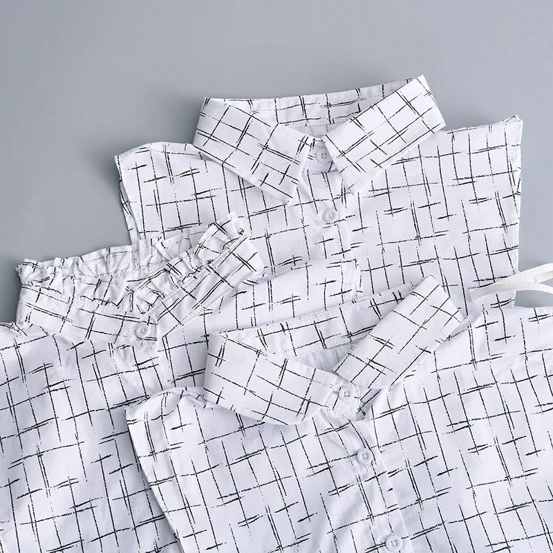 Detachable Collar for Women's Shirt Vintage Shirt Fake Collar Sweater Blouse Tops False Collar Female Half Shirt Fuax Cols